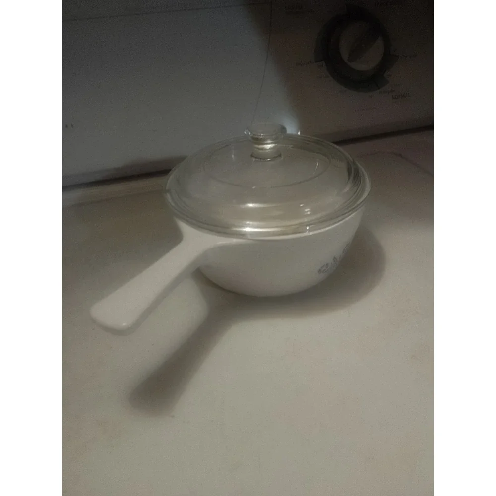 VTG 1966's Corelle Corning Ware Blue Corn Flowe 2-1/2 Cup USA Saucepan W/Lid...